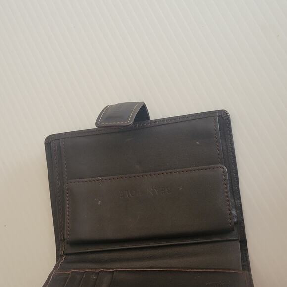 Beatiful Bean Pole bifold leather wallet  beige brown - Picture 12 of 13